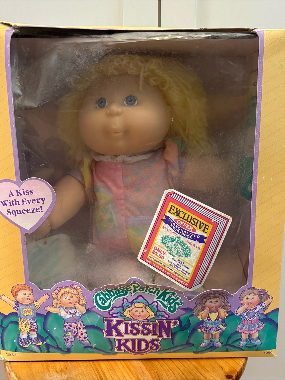 Cabbage Patch Kids Kissin' Kids Blonde Doll - Pink Multi Outfit
